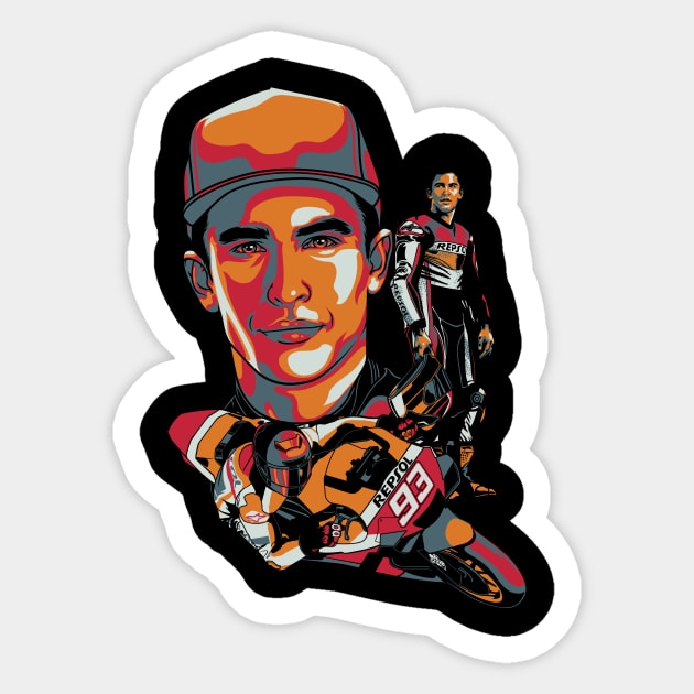 Marc Marquez Sticker by lazartemarjun